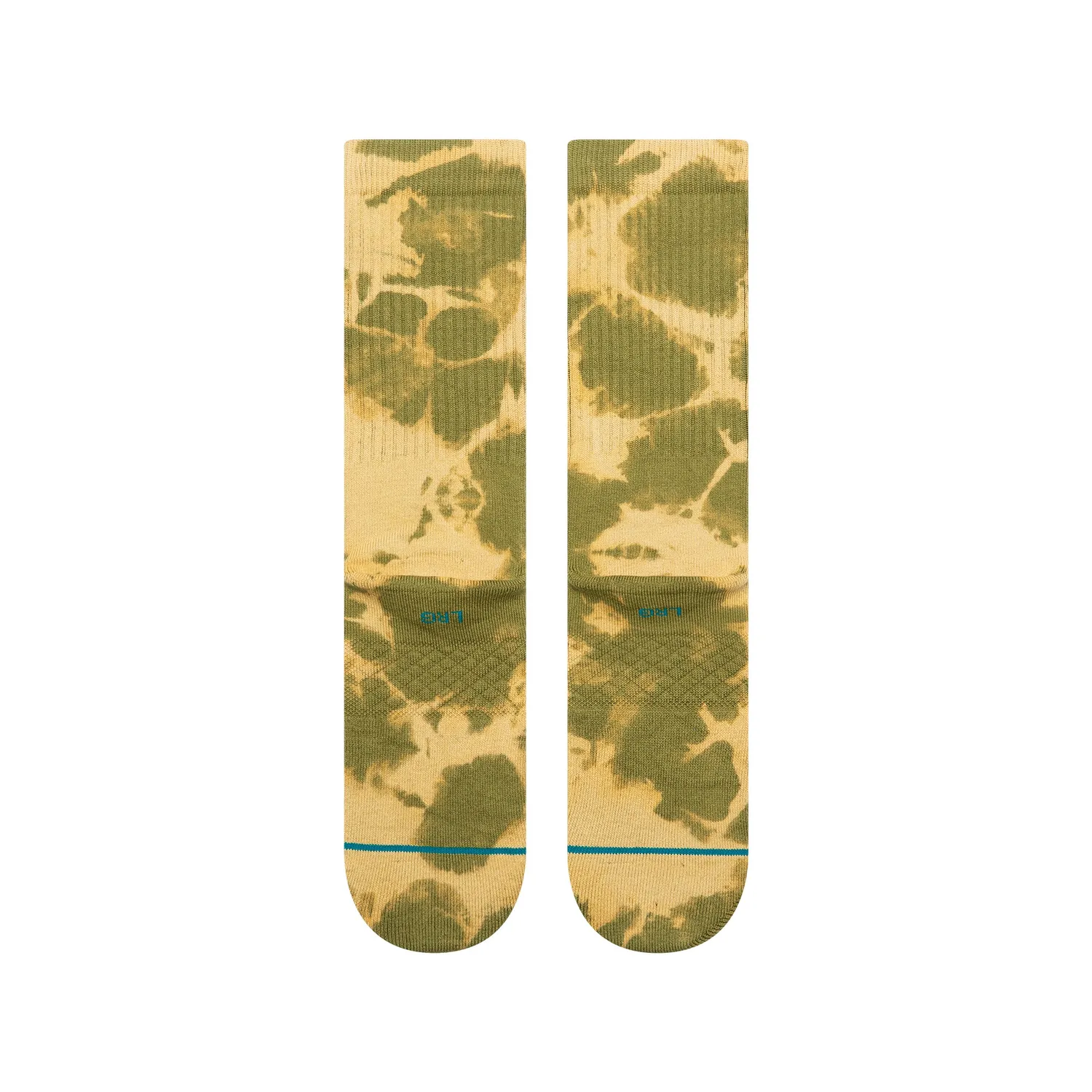 Stance Spotty Dye Crew strømper oliven bomuld