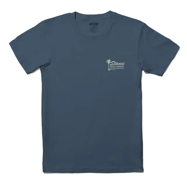 Stance Resort T-shirt havblå 100% bomuld