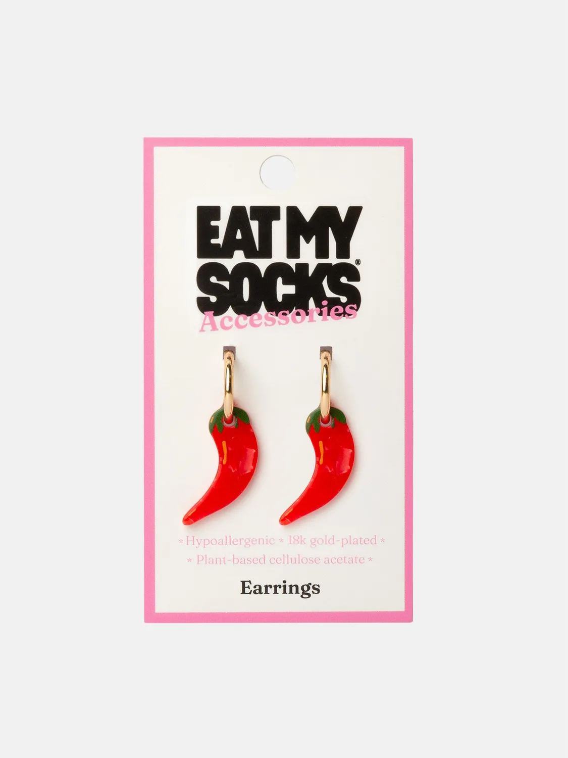 Eat My Socks Chilli øreringe forgyldt chili