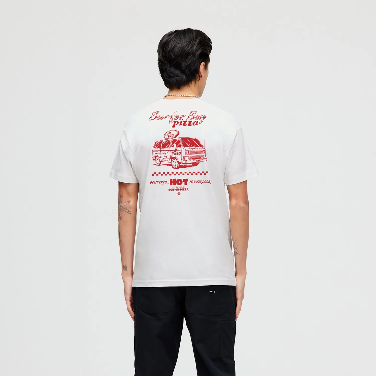 Stance Surfer Boy t-shirt hvid Stranger Things