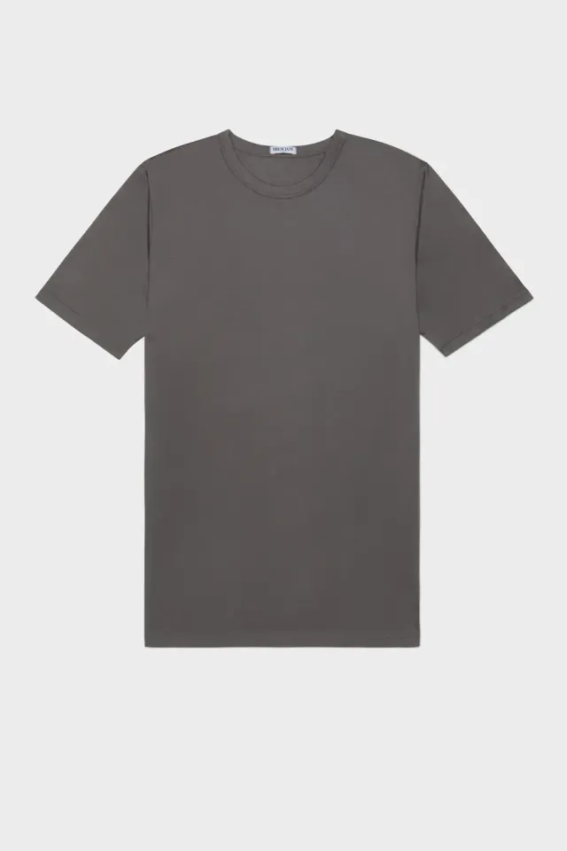 Bresciani Girocollo T-shirt grå 100% bomuld