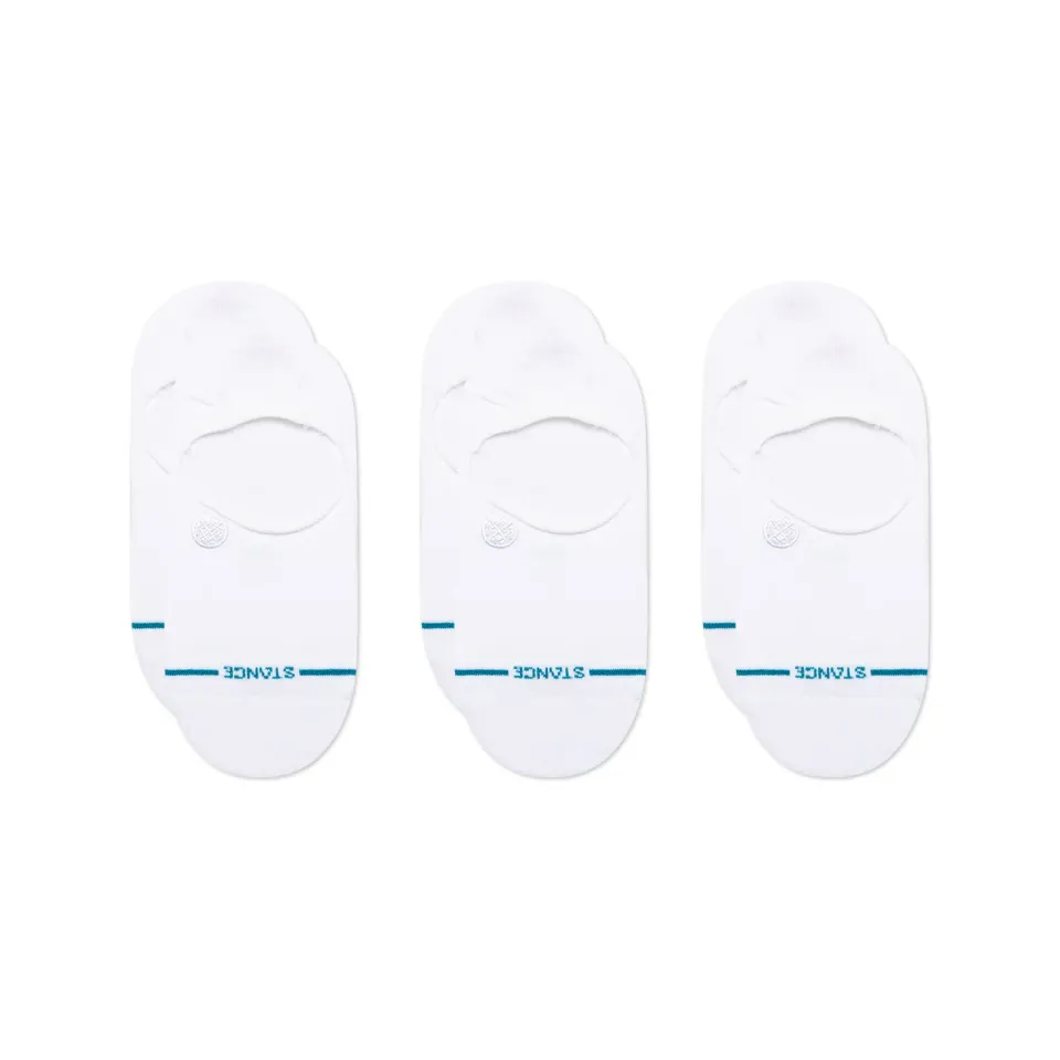 Stance Icon No Show strømper hvid 3 pak let polstring