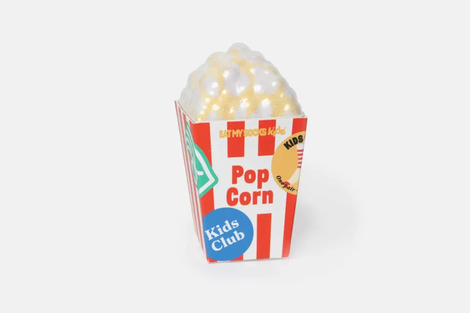 Eat My Socks Popcorn Kids sokker 1 par bomuld