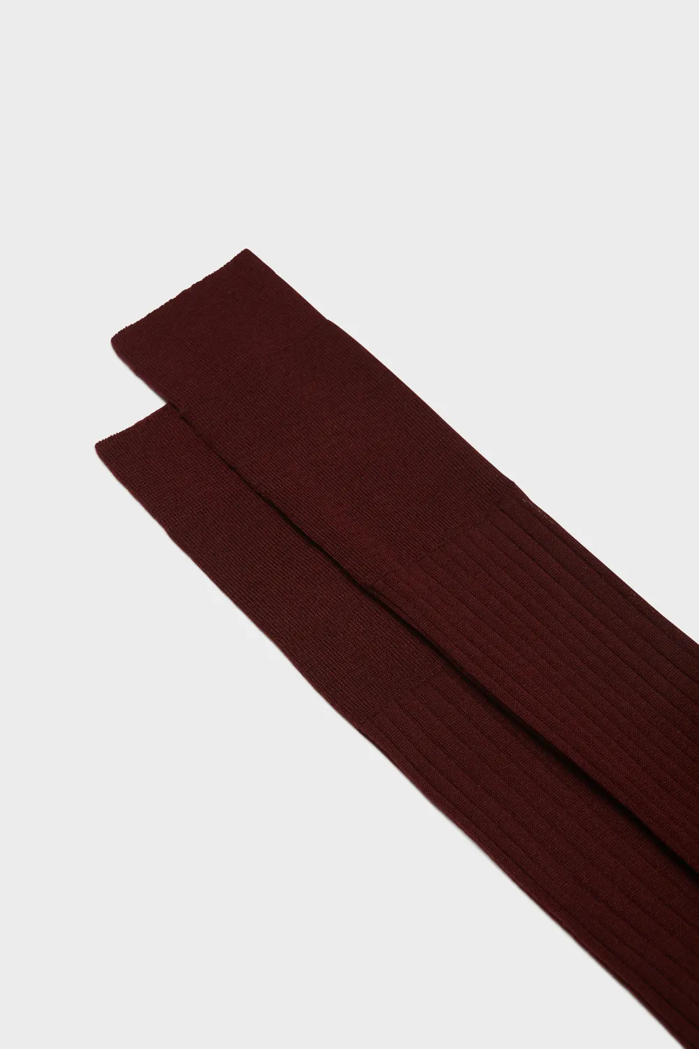 Bresciani Essentials Ascanio herresokker burgundy uld rib