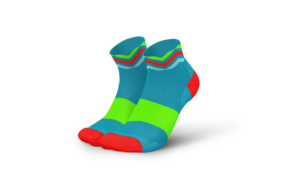 Incylence Ultralight Waves Short løbestrømper cyan green ultralette
