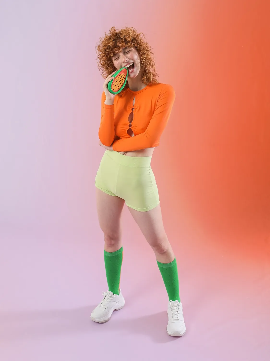 Eat My Socks Juicy Papaya sokker frugt bomuld