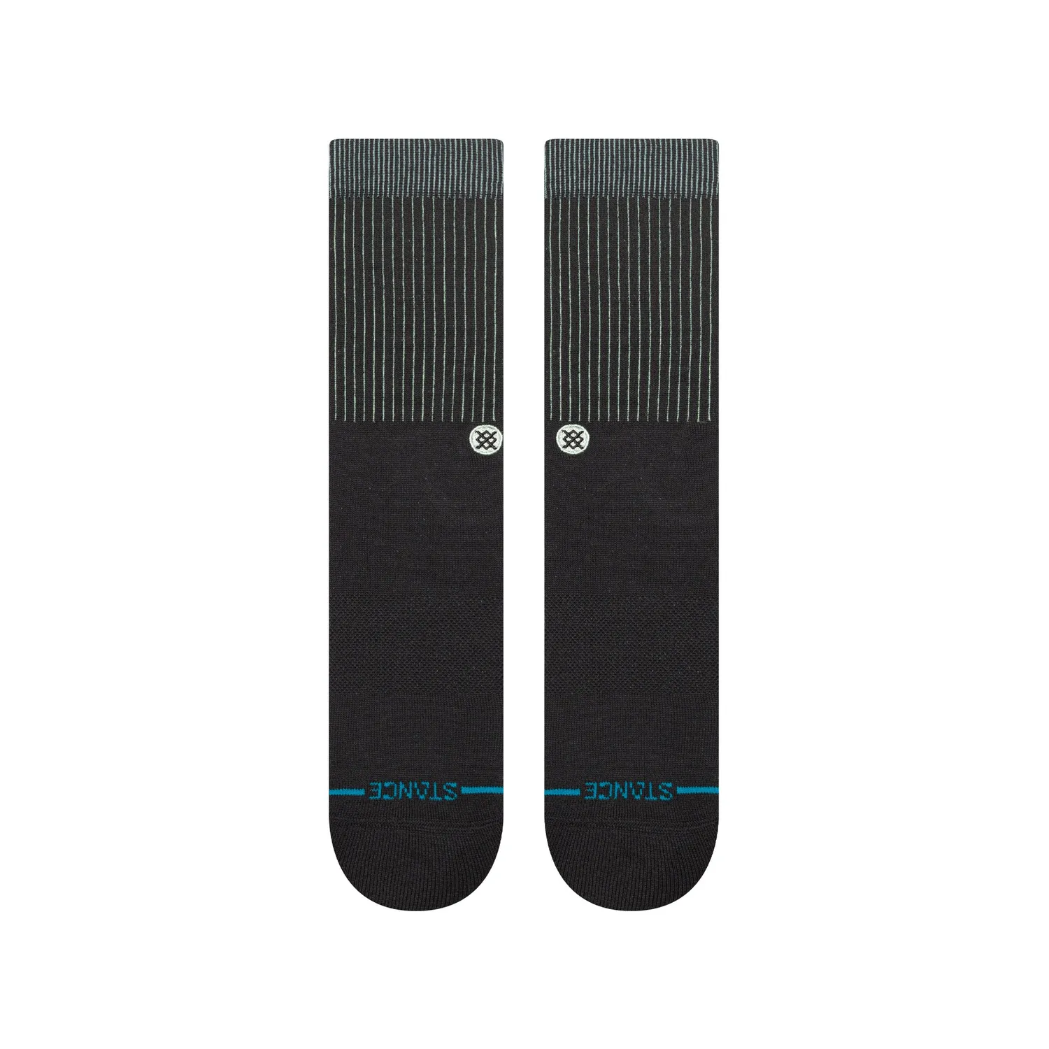 Stance Icon Pop Crew strømper black teal – bomuld