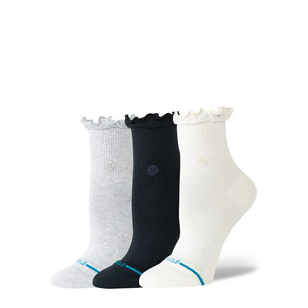 Stance Ruffle Icon Quarter Strømper 3-pak
