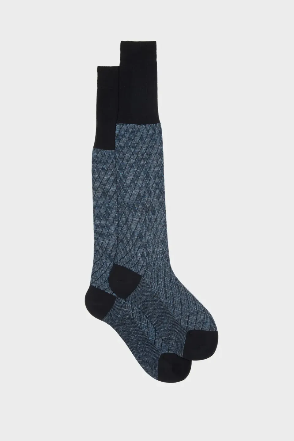 Bresciani Essentials Anteo herresokker navy 1 par bomuld hør