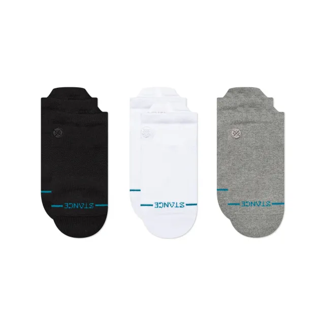 Stance Icon Low Tab sokker 3-pak sort bomuld