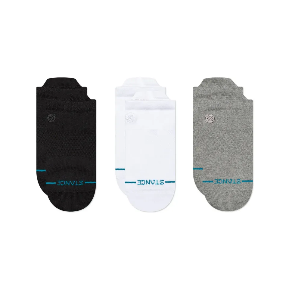 Stance Icon Low Tab sokker 3-pak sort bomuld