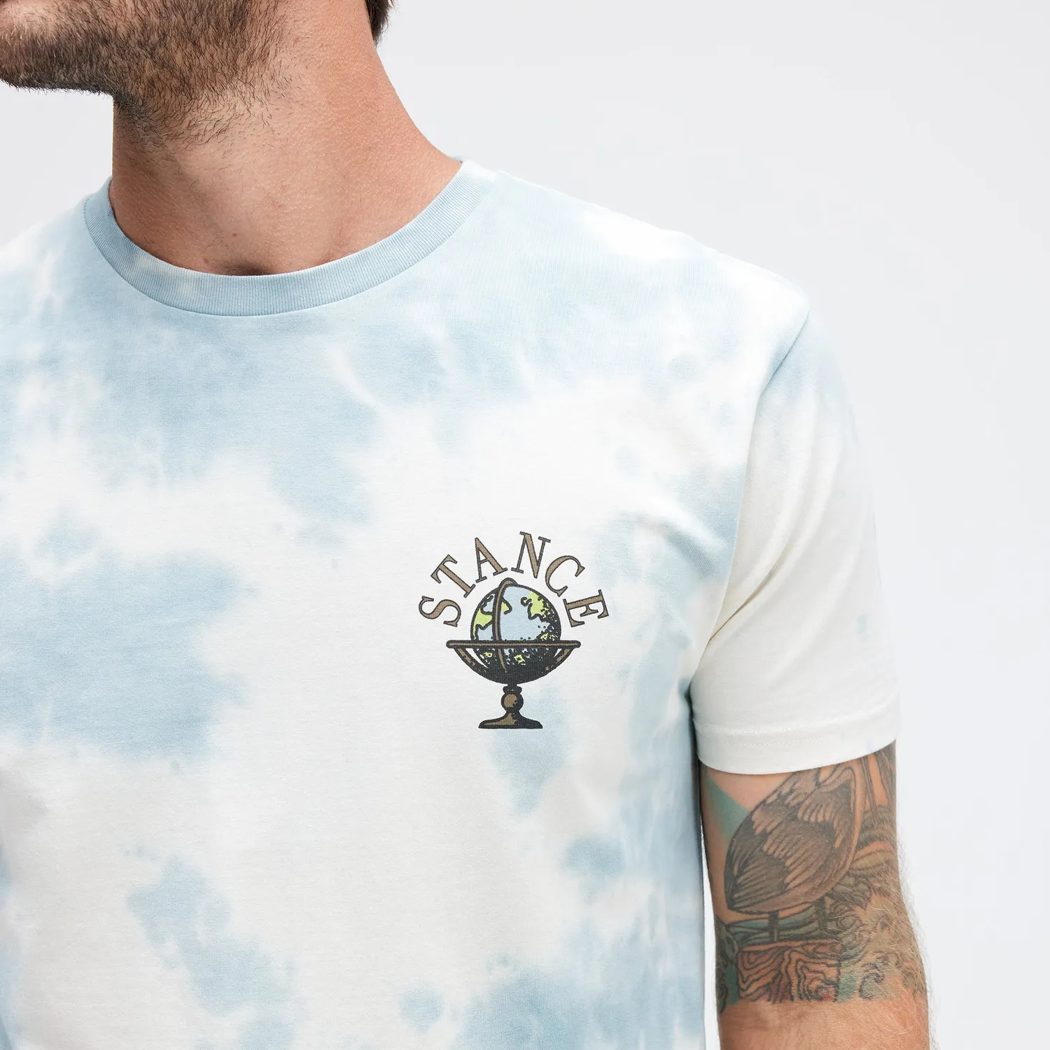 Stance Sol t-shirt Blue Wash mellemvægt bomuld