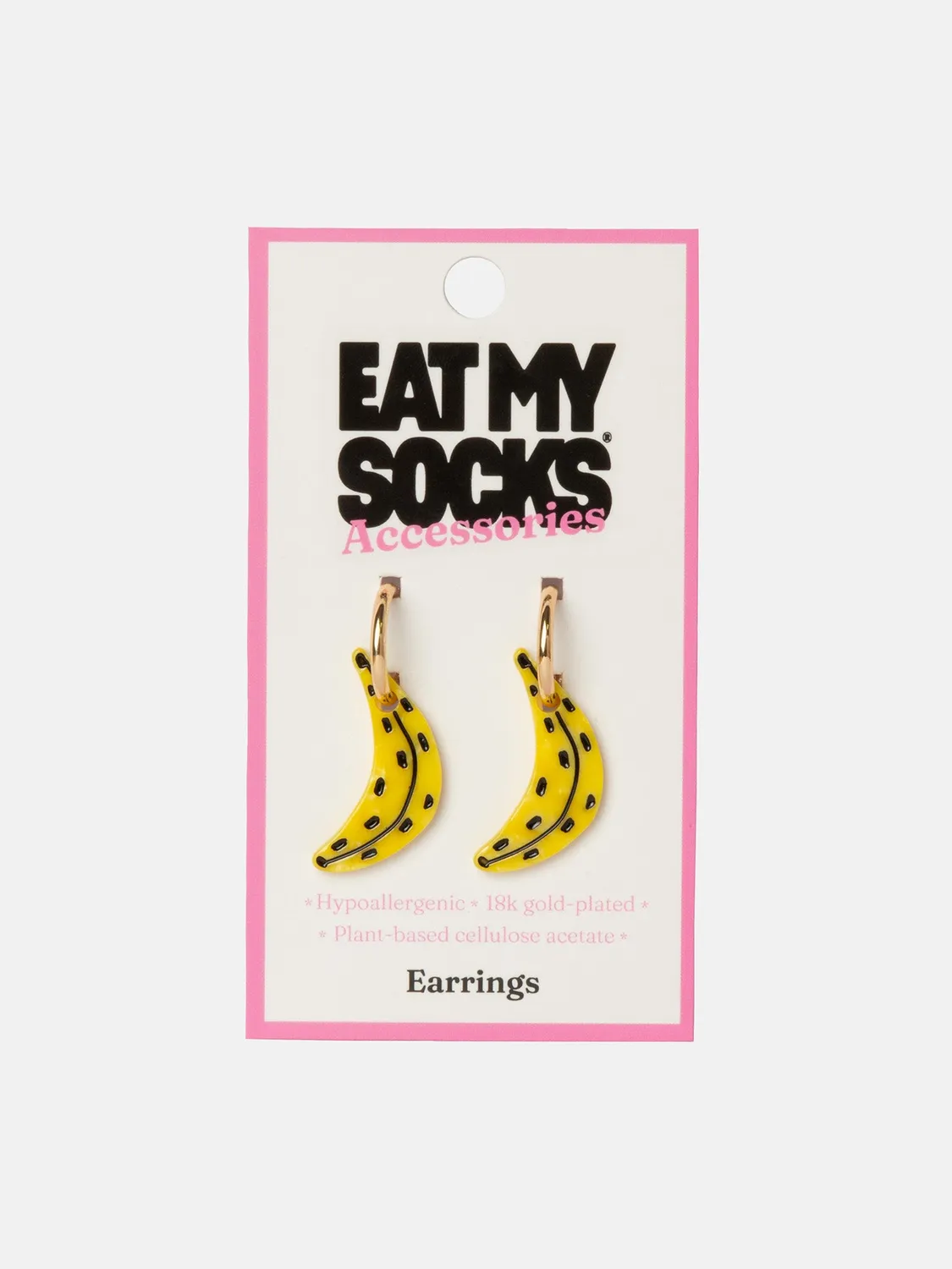 Eat My Socks Banana øreringe guldstål
