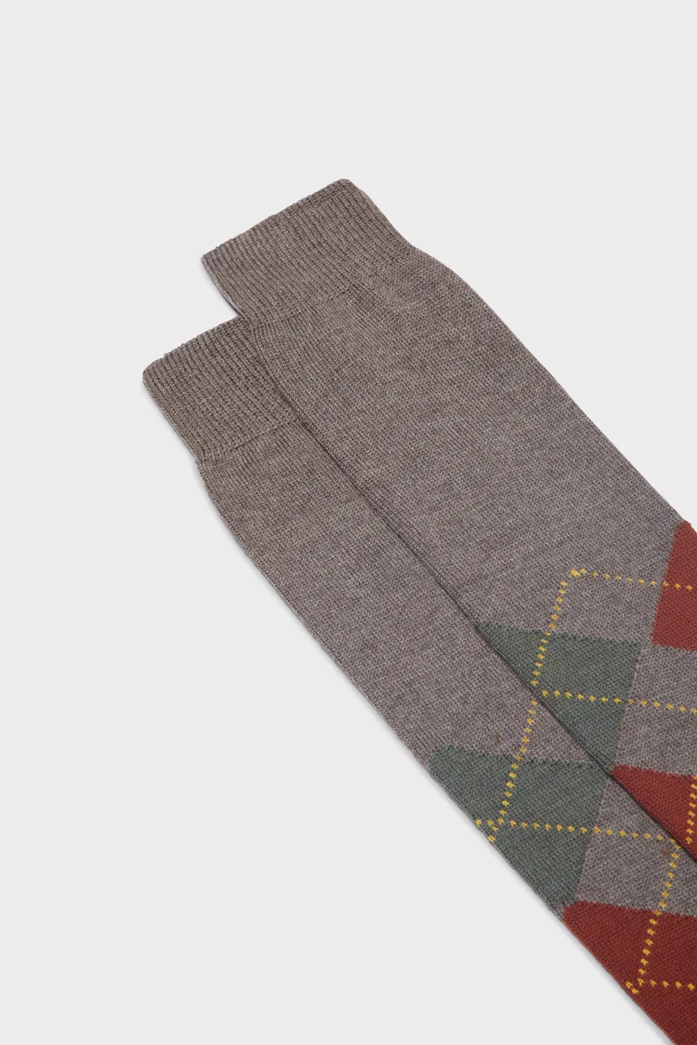 Bresciani Lapo strømper brun uld tern