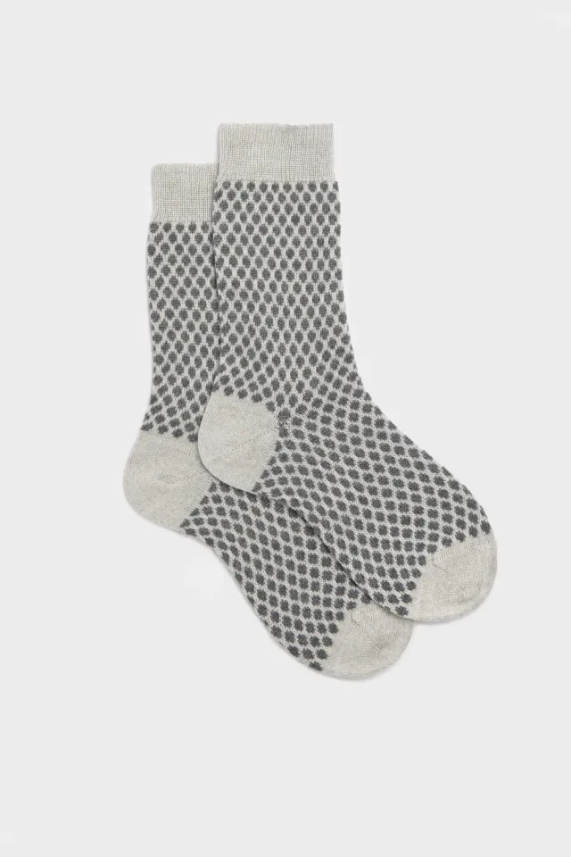 Bresciani Essentials Giada strømper dusty grey uld
