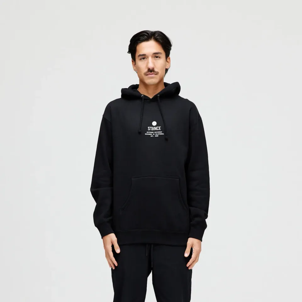 Stance Established hoodie sort – bomuldshættetrøje
