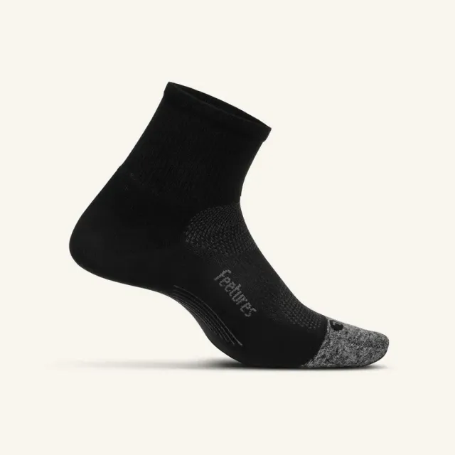 Feetures Elite Light Cushion Quarter løbesokker Black lette