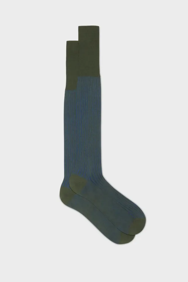 Bresciani Mario bomuldssokker dark green royal