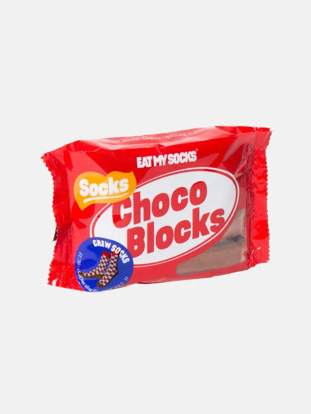 Eat My Socks Choco Blocks sokker 1 par chokolade