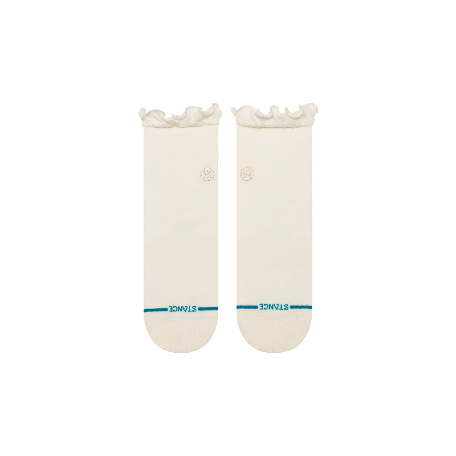 Stance Ruffle Icon quartersokker ivory let polstring
