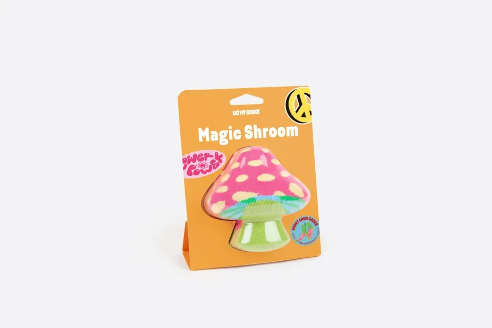 Eat My Socks Magic Shroom sokker svamp retro