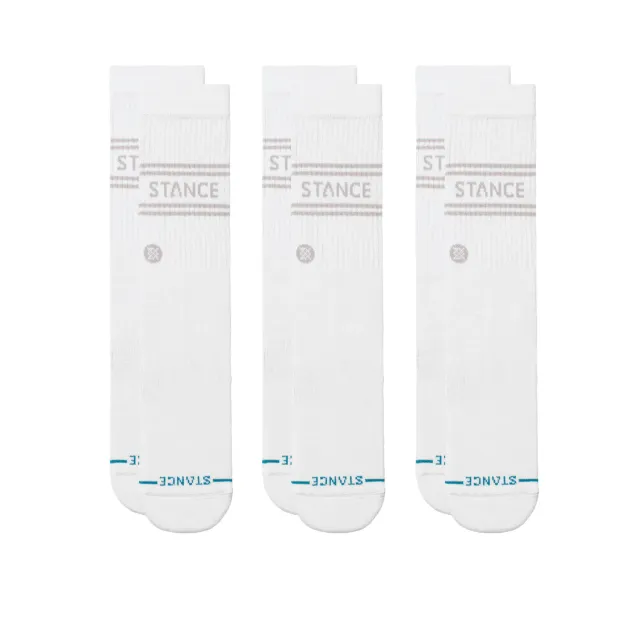 Stance Vital crewsokker hvid 3-pak bomuld