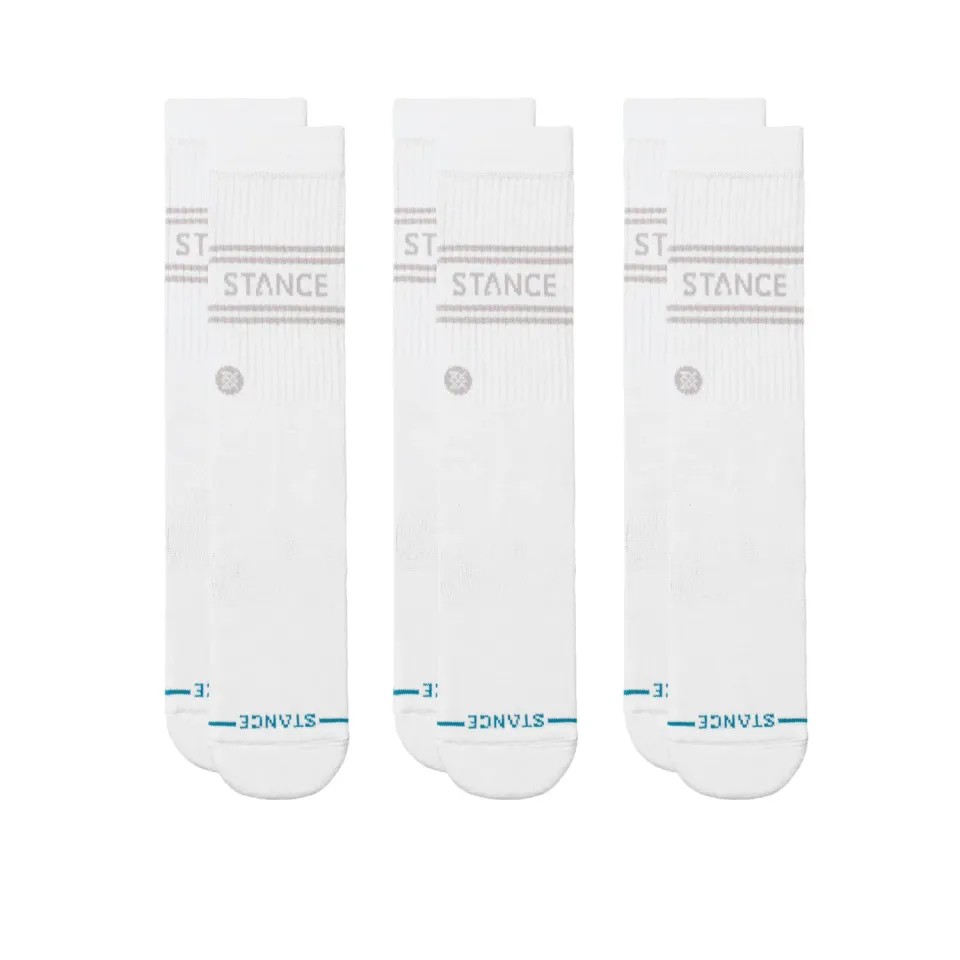 Stance Vital crewsokker hvid 3-pak bomuld