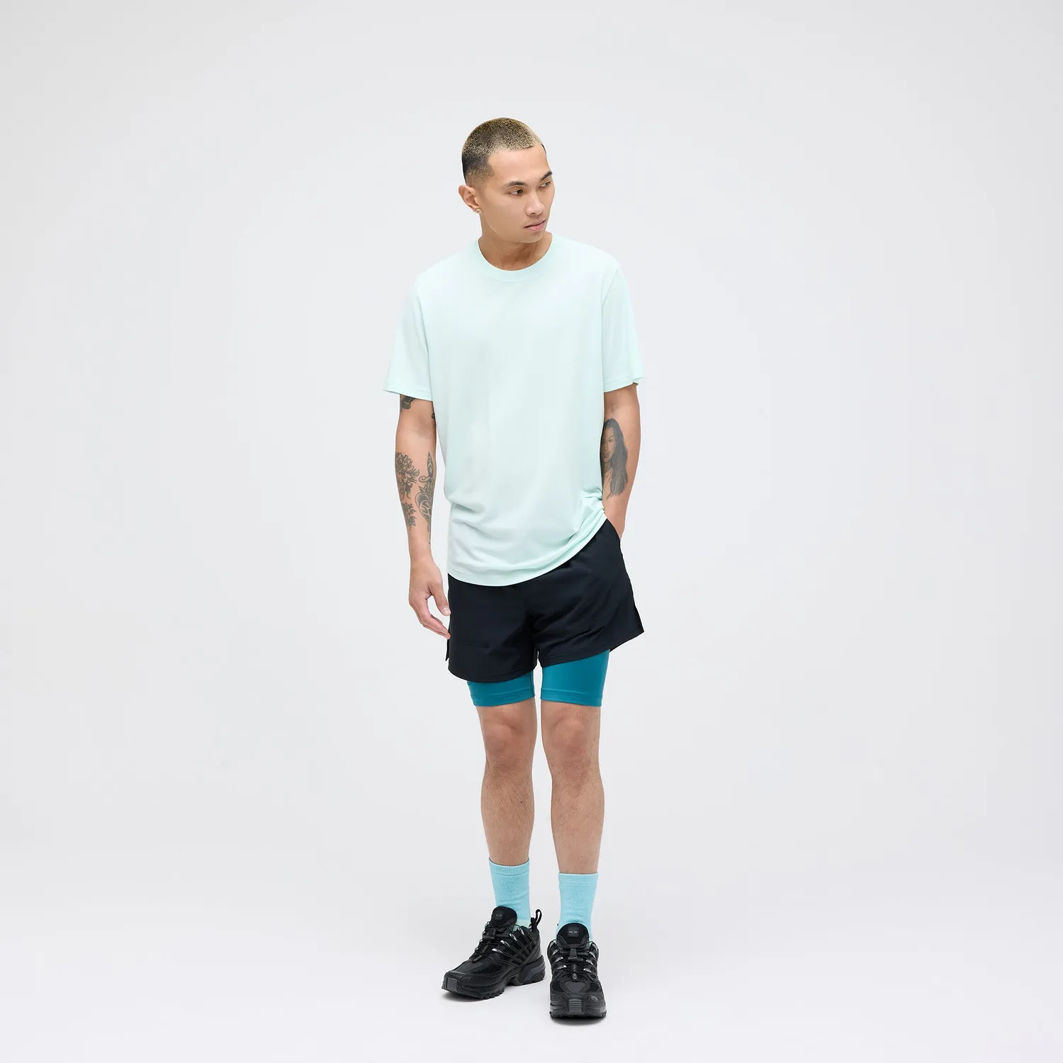 Stance Strike Run løbeshorts sort 5 tommer uden foer