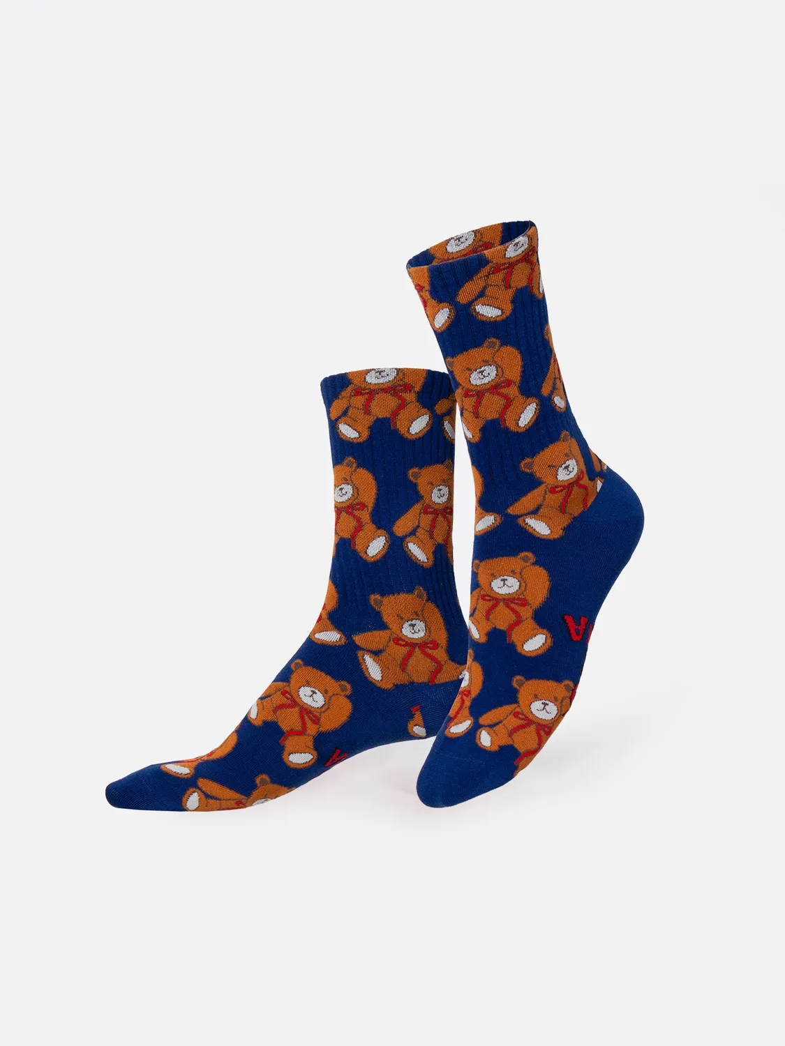 Eat My Socks Teddy Bear sokker 1 par brun