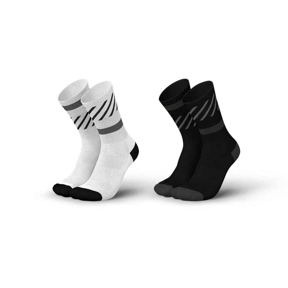 Incylence Black & White Duo løbestrømper 2-pak