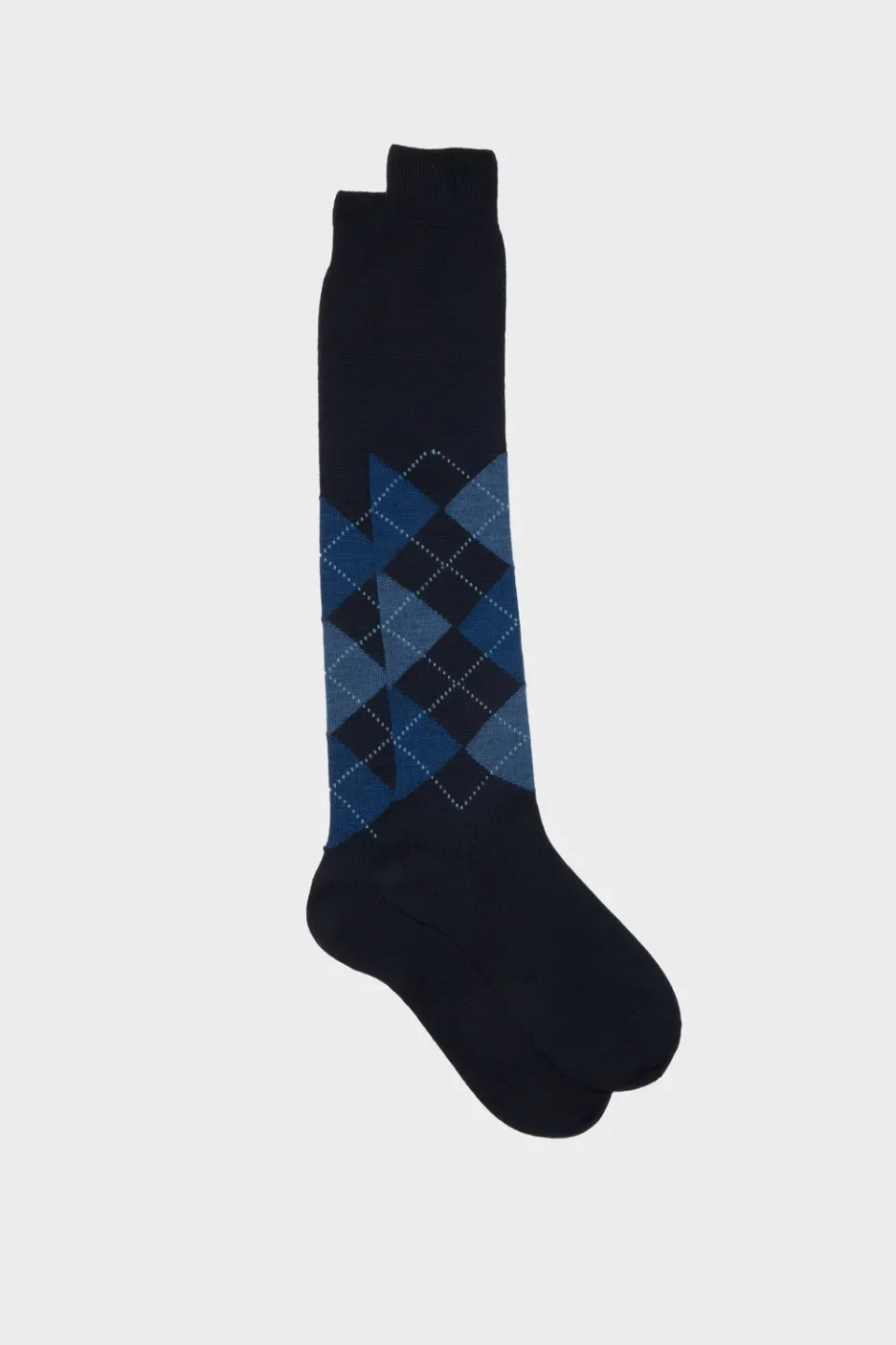 Bresciani Lapo strømper navy uld tern