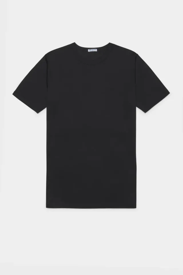 Bresciani V-hals T-shirt bomuld sort herre