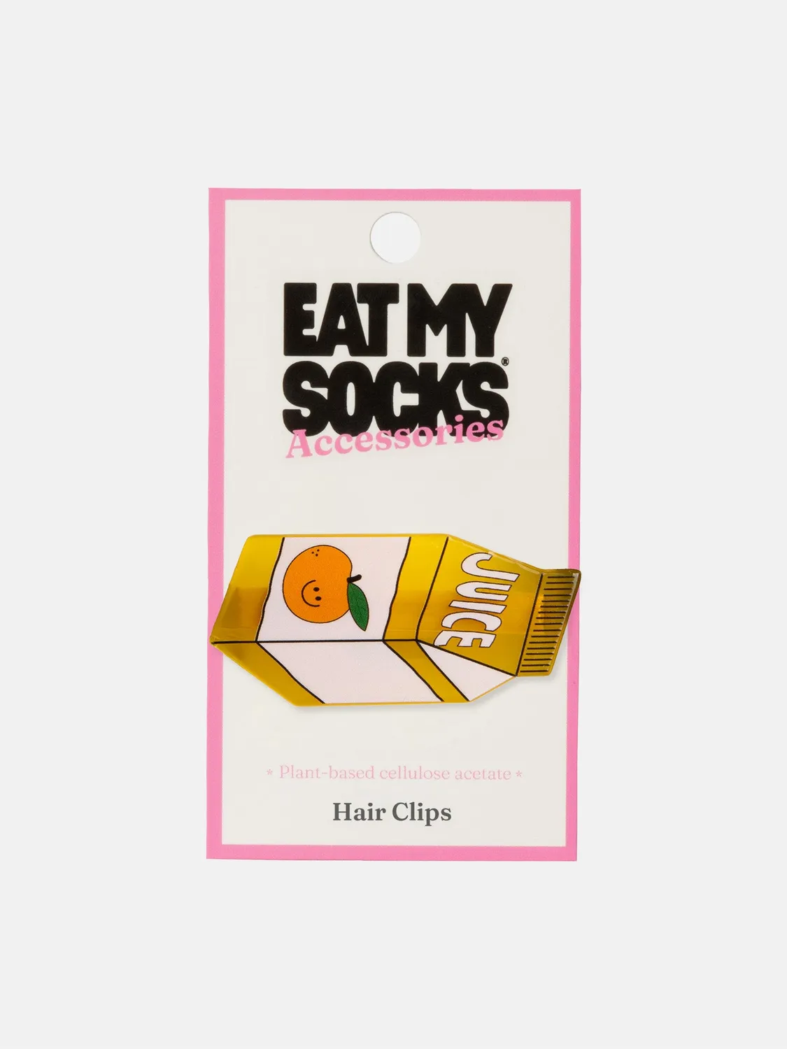 Eat My Socks Orange Juice hårspænde juicekarton