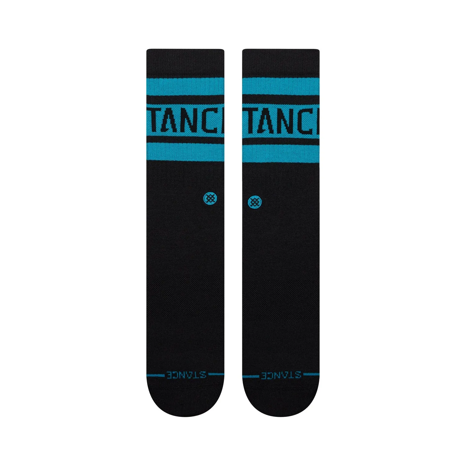 Stance Boyd crewstrømper teal stribet bomuld