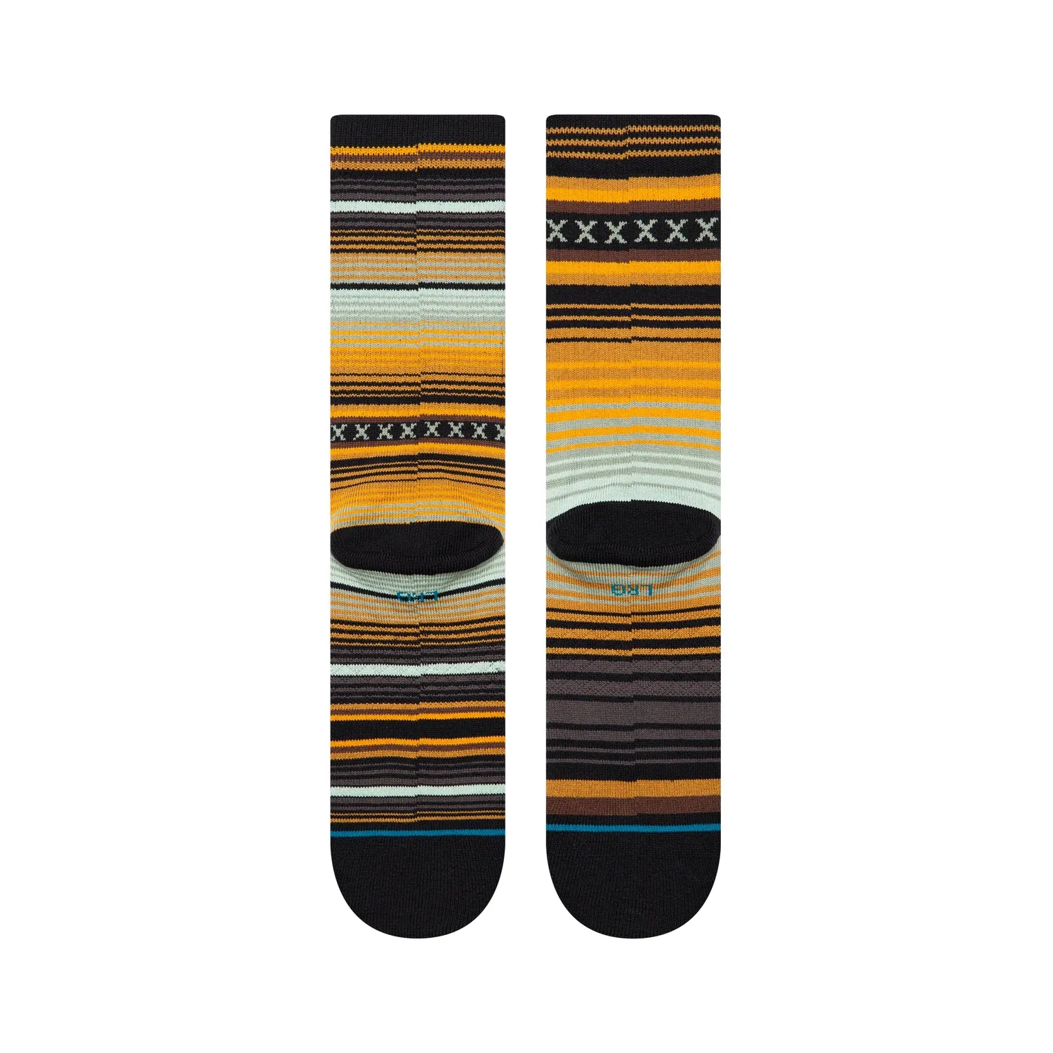Stance Curren Parks Crew strømper gold broderi