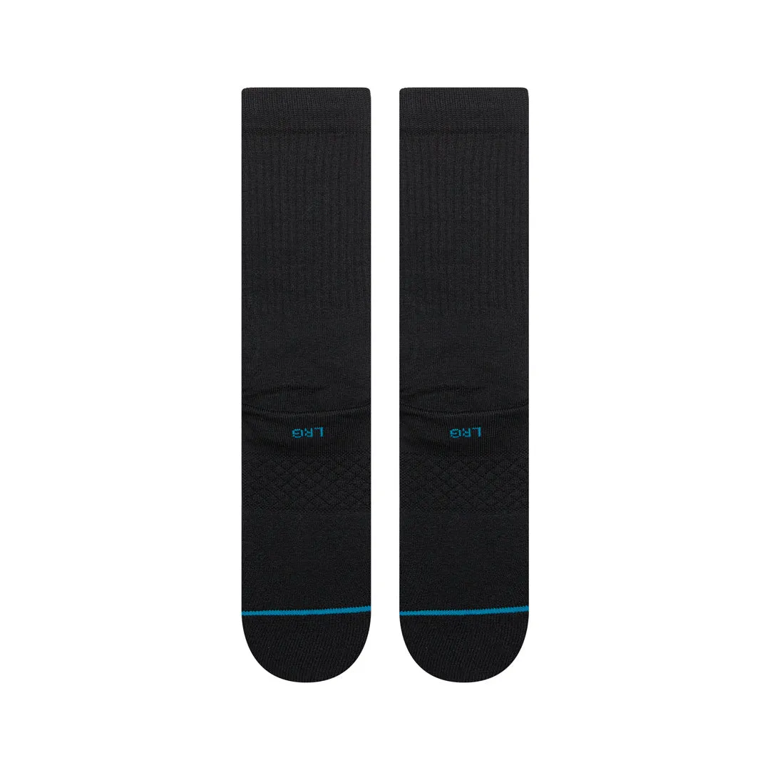 Stance Bones 3 crew sokker sort medium polstring