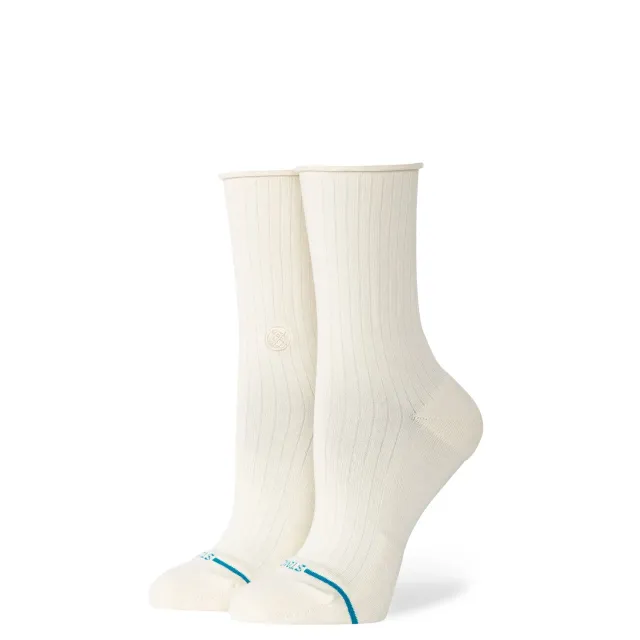 Stance Rolled Cuff quarter sokker creme let polstring