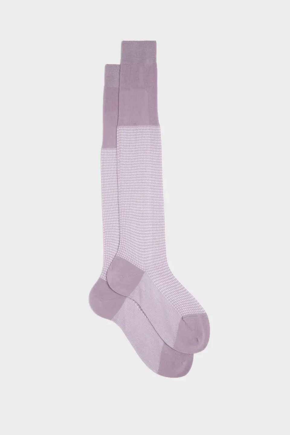 Bresciani Essentials Leo strømper lilla pied de poule