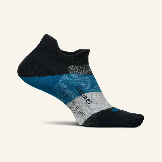 Feetures Elite Ultra Light No Show Tab løbesokker Black Sea tynd