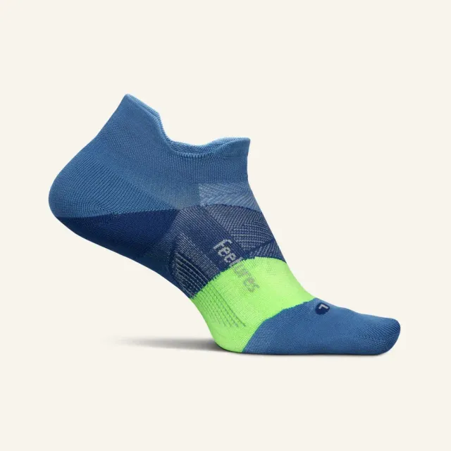 Feetures Elite Ultra Light No Show Tab løbestrømper Bahama Blue åndbar