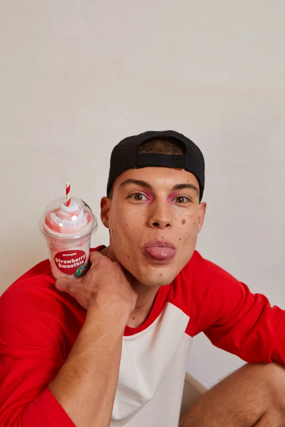 Eat My Socks Strawberry Smoothie sokker 2 par
