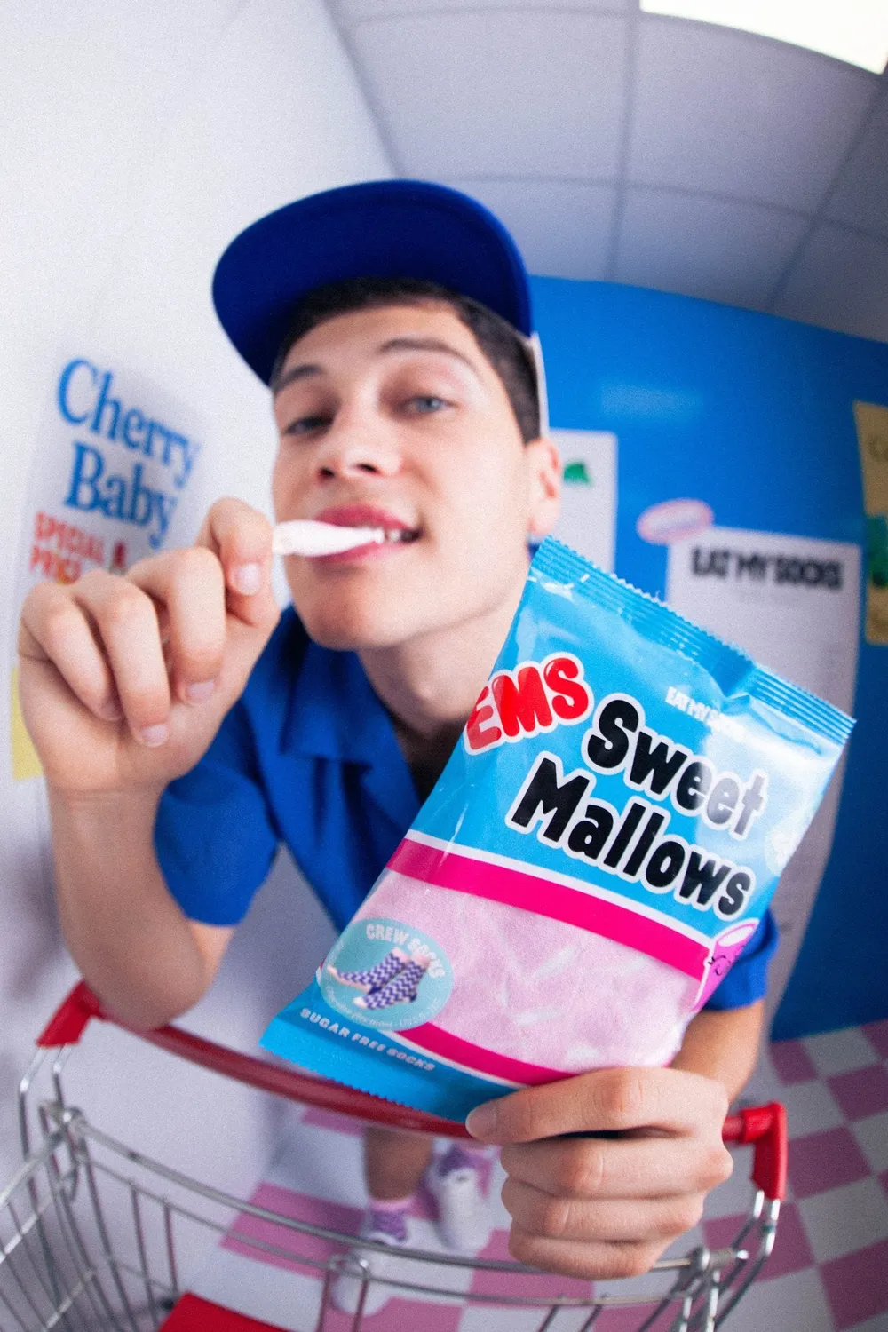 Eat My Socks Sweet Mallows sjove strømper