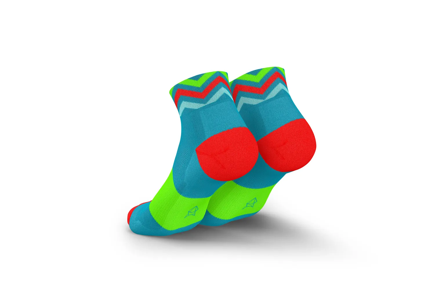 Incylence Ultralight Waves Short løbestrømper cyan green ultralette