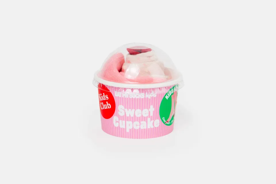 Eat My Socks Sweet Cupcake børnestrømper jordbær