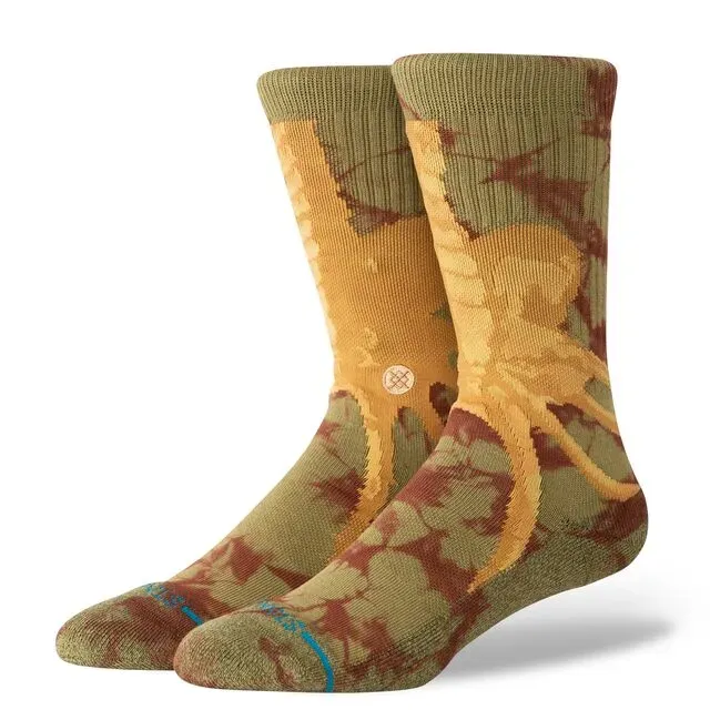 Stance Face Hugger crew strømper brun Alien