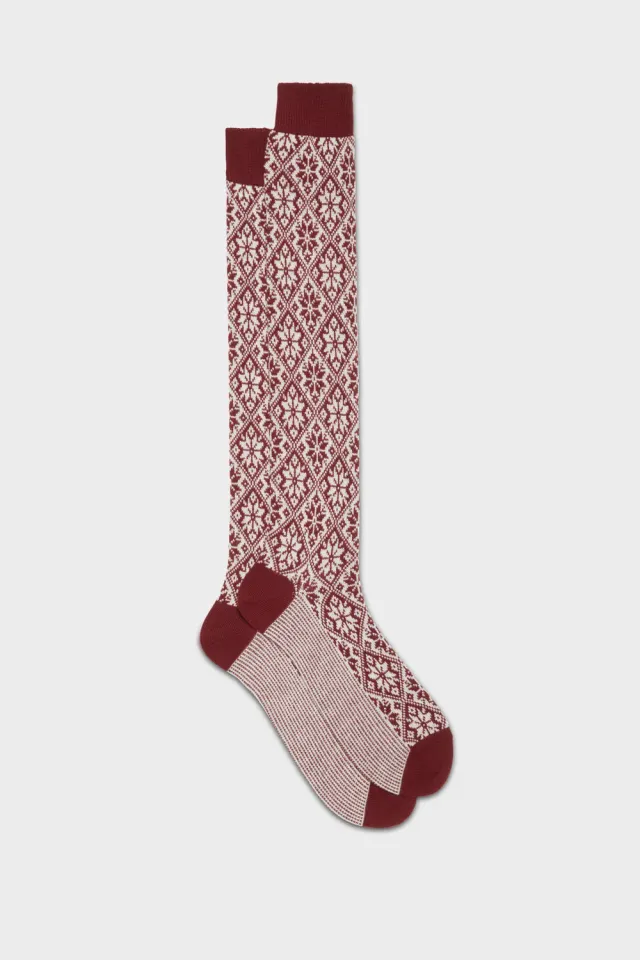 Bresciani Astrum strømper bordeaux merinould