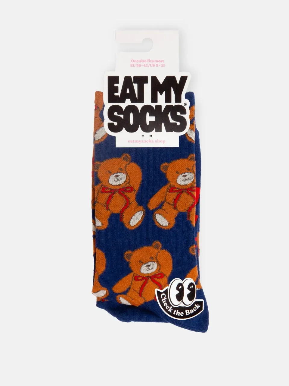 Eat My Socks Teddy Bear sokker 1 par brun