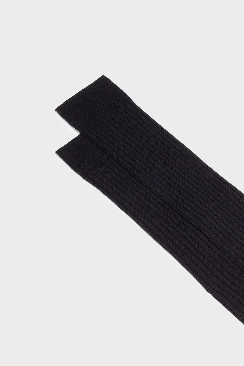 Bresciani Cristina dame knæstrømper navy uld