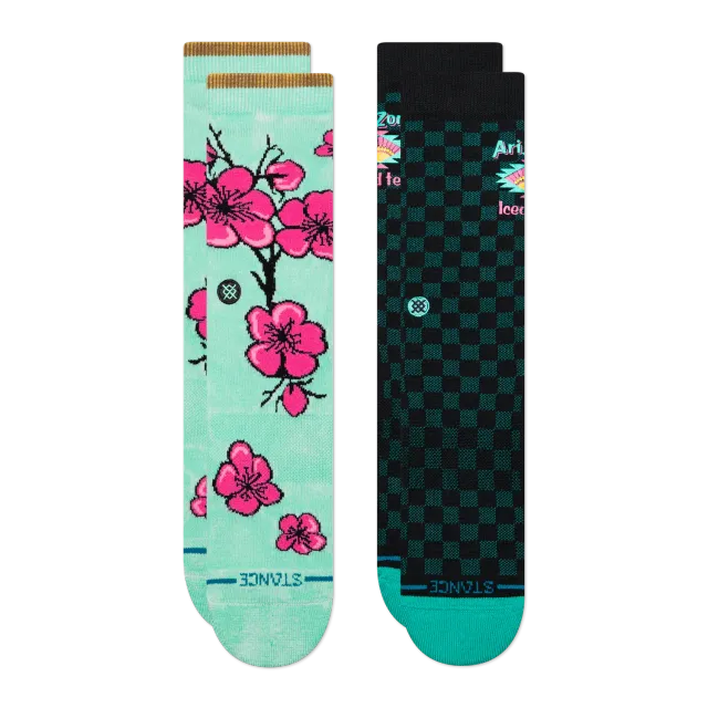 Stance Arizona Iced Tea crewsokker 2-pak sort bomuld