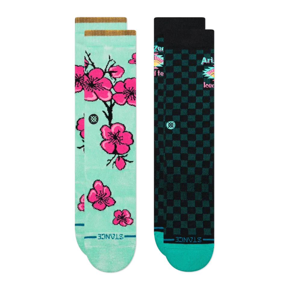 Stance Arizona Iced Tea crewsokker 2-pak sort bomuld